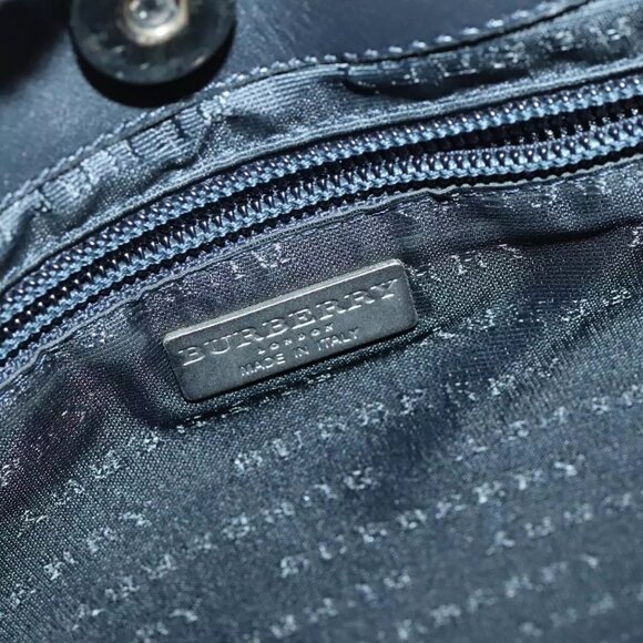 BURBERRY Nova Check Shoulder Bag PVC Black - Picture 9 of 16